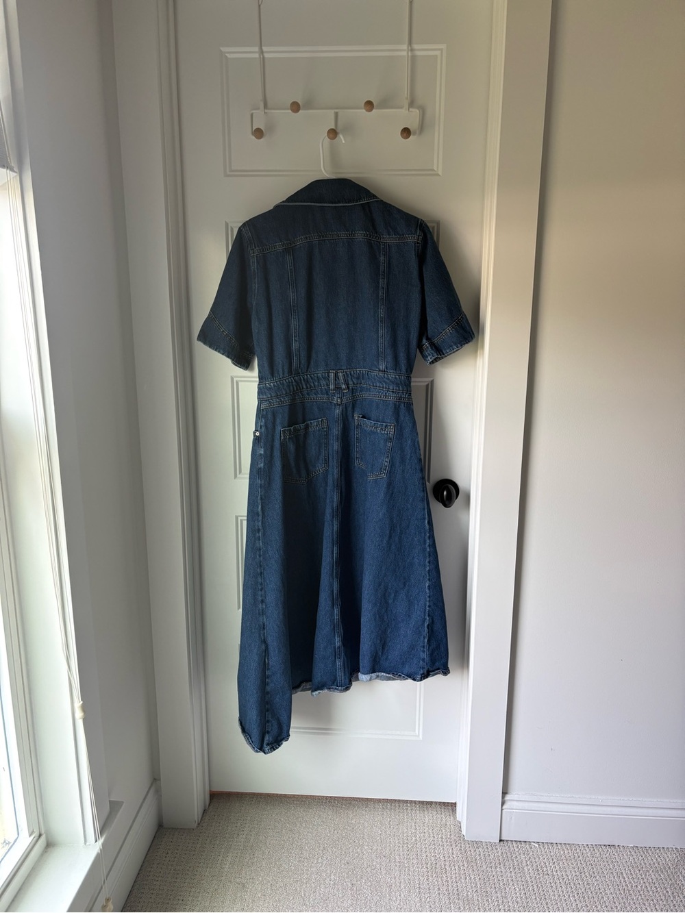 Anthropologie Deep Indigo Denim Shirt Dress - Picture 6 of 8